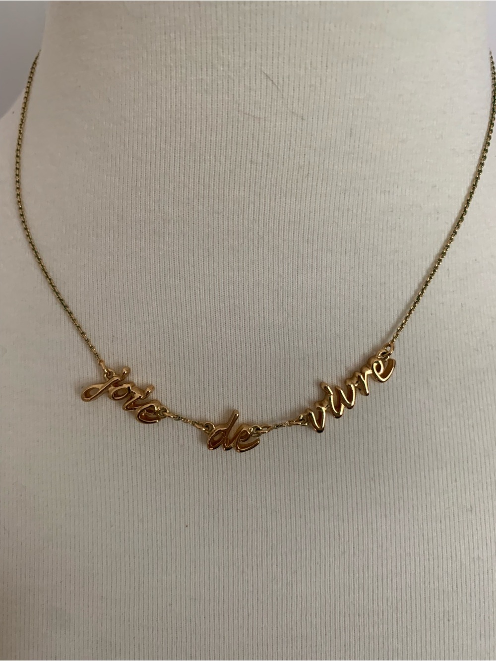 Kate Spade New York Gold Script 'Joie de Vivre' Pendant Necklace - Women Jewelry